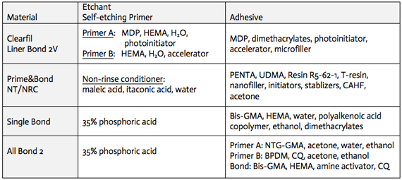 dental adhesive systems